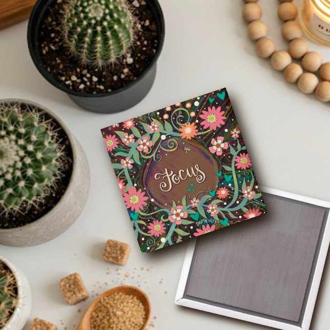 Fokussieren Hübsch Spaß Blumen Moderne Inspirivity Magnet (Von Creator hochgeladen)