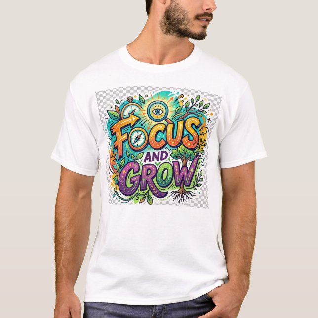 Fokussieren und Wachsen T-Shirt (Vorderseite)