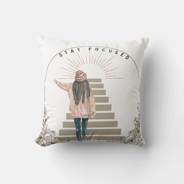 Fokussiert bleibe kissen (Vorderseite)