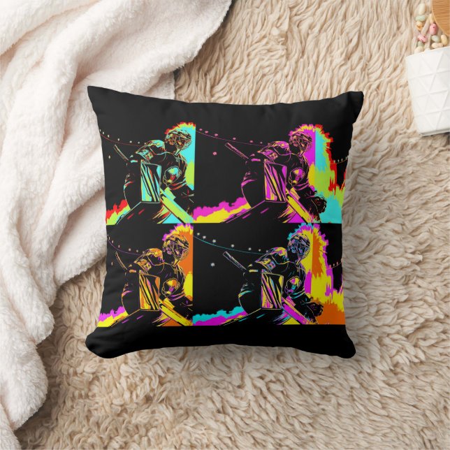 Fokussiert und fertig - Eishockey Goalie Kissen (Decke)