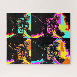 Fokussiert und fertig - Eishockey Goalie Puzzle