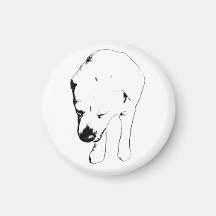 Fokussierte Labrador-Linien, festsitzender Schreib Magnet