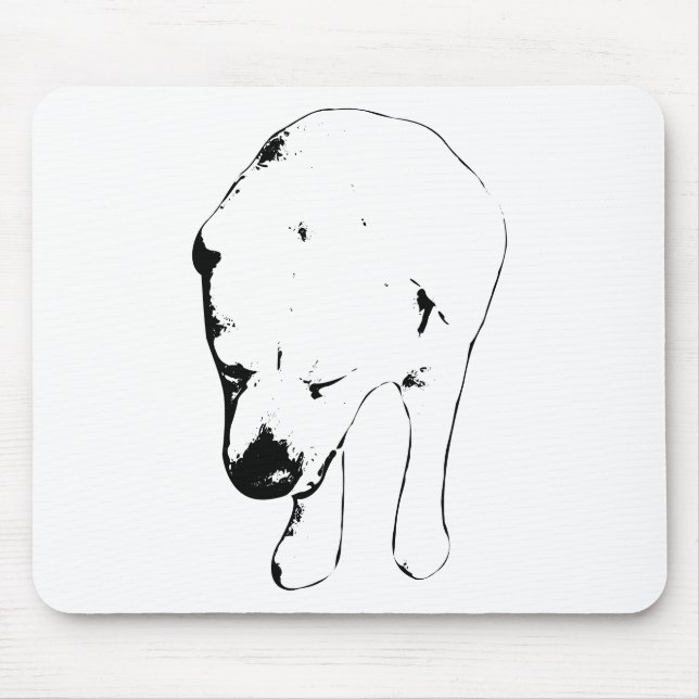 Fokussierte Labrador-Linien, festsitzender Schreib Mousepad (Vorne)