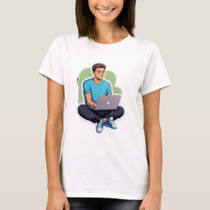 Fokussierte Vibes – Laptop-Modus aktiviert! T-Shirt
