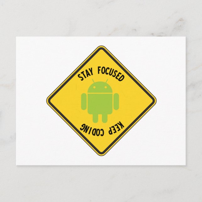 Fokussiertes Behalt-Coding bleibe (oberes unteres  Postkarte (Vorderseite)