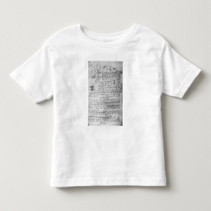 Fol.145v-b, Seite von Da Vincis Notizbuch Kleinkind T-shirt