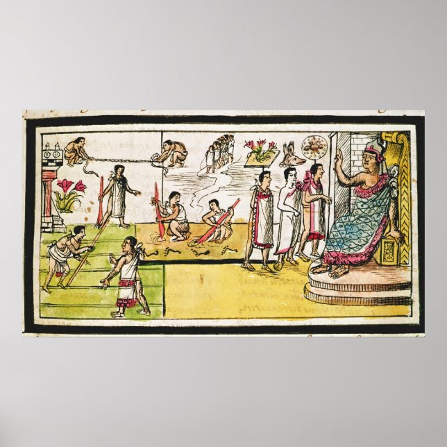 Fol.40r Bau von Tenochtitlan, 1579 Poster (Vorne)