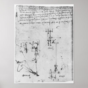Fol. 46v, vom Codex Forster III, 1480s-1494 Poster