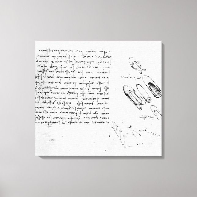 Fol. 49v vom Codex Arundel 263, 1490s-1518 Leinwanddruck (Vorderseite)