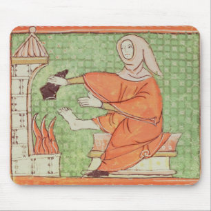 Fol.58r Februar: Erwärmung durch das Feuer Mousepad