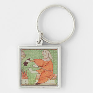 Fol.58r Februar: Erwärmung durch das Feuer Schlüsselanhänger