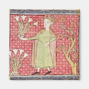 Fol.58v April: Blume auswählen Magnet