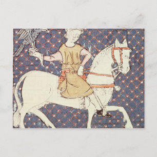 Fol.58v Mai: Falconry Postkarte