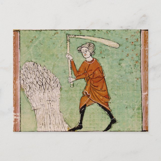 Fol.59r August: Schwebende Weizen Postkarte (Vorderseite)