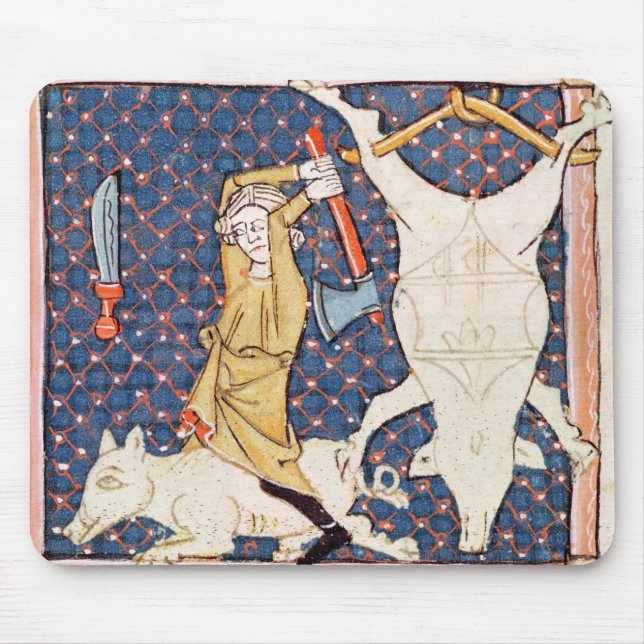 Fol.59v Dezember: Tötungs-Schweine Mousepad (Vorne)