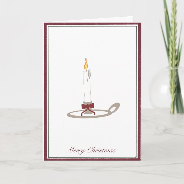 Folded Christmas Greeting Card (candle) Karte (Vorderseite)