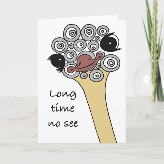 Folded Greeting Card Long time no see Karte (Vorderseite)