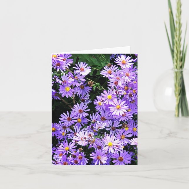 Folded greeting card with wildflowers karte (Vorderseite)