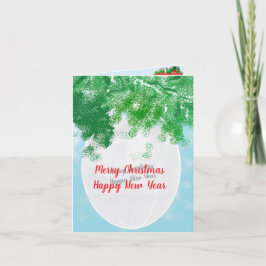 Folded Holiday Card : Christmas & New Years . Feiertagskarte