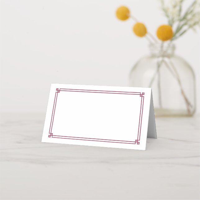 Folded Name Place Card Platzkarte (Vorderseite)