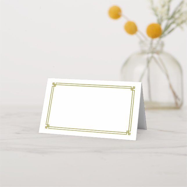 Folded Name Place Card Platzkarte (Vorderseite)