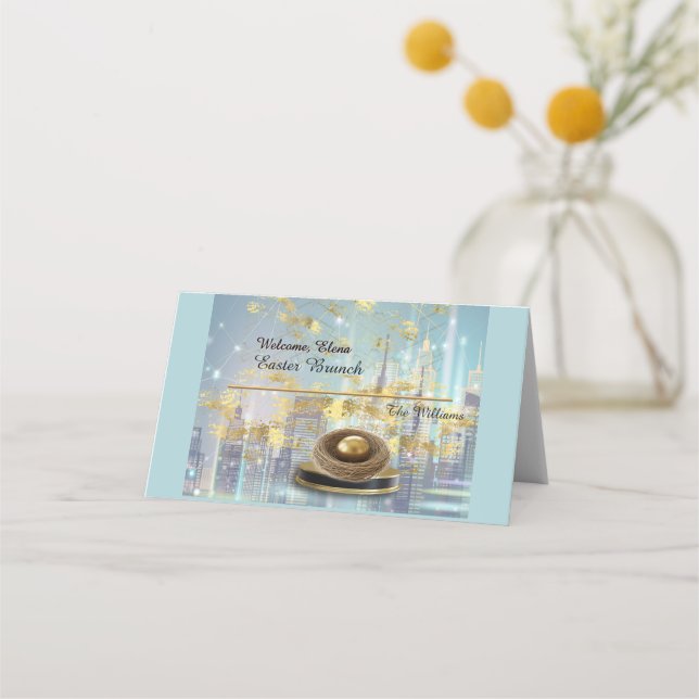 Folded Place Card Platzkarte (Vorderseite)