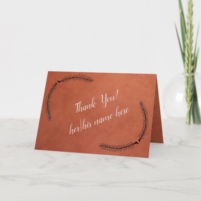 Folded Thank You Card Dankeskarte (Vorderseite)