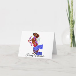 Folded Valentine's Day Dachshund cupid Card Dankeskarte