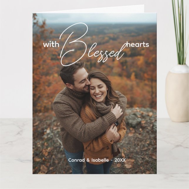 FoldledThanksgiving-Karte,Elegante Schrift nach Ma Dankeskarte (Vorderseite)