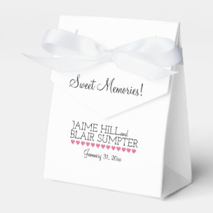 Foldover Cake Bag Typografie Rosa Herz Geschenkschachtel