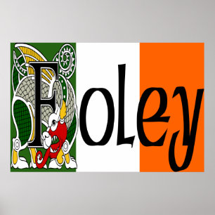 Foley Celtic Dragon Print Poster