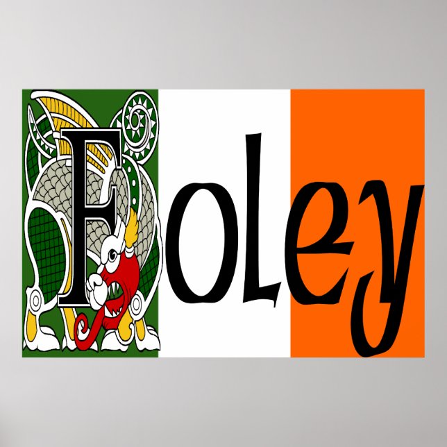 Foley Celtic Dragon Print Poster (Vorne)