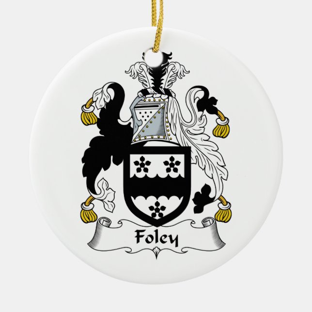 Foley Familienwappen Keramikornament (Vorne)