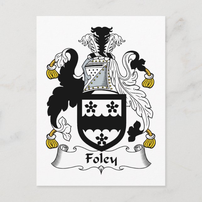 Foley Familienwappen Postkarte (Vorderseite)