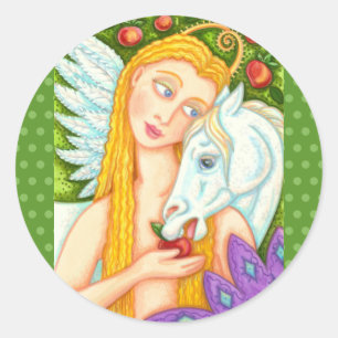 FOLGE ART PEGASUS UND EVE IN GARTEN OF EDEN, PORT RUNDER AUFKLEBER