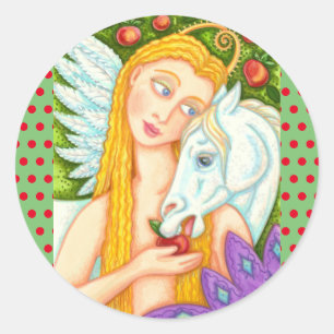FOLGE ART PEGASUS UND EVE IN GARTEN OF EDEN, PORT RUNDER AUFKLEBER