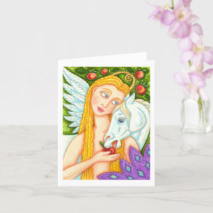 FOLGE ART PEGASUS UND EVE IN GARTEN VON EDEN Blank Karte