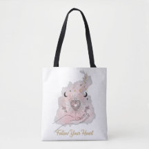 Folge Deinem Herzen Personalisierte Tote-Tasche - 