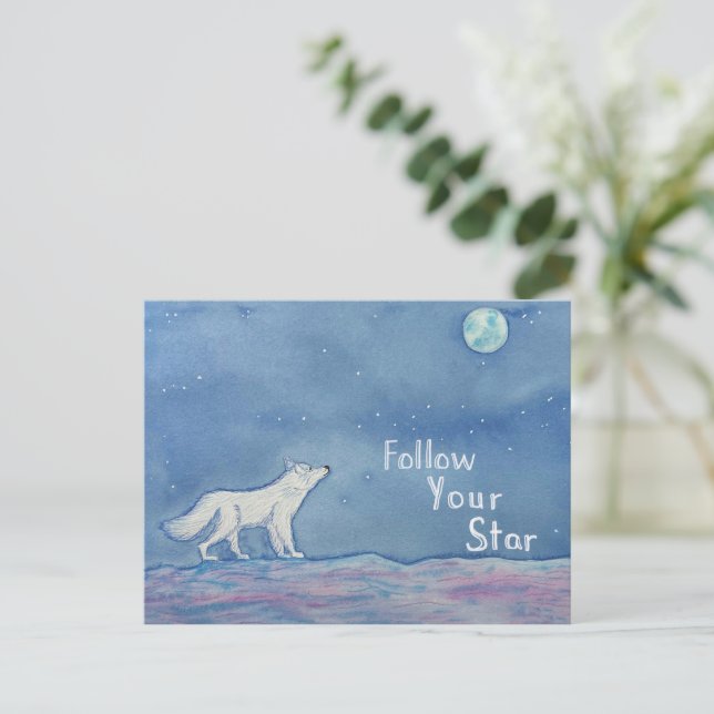 Folge Deinem Stern Himmels-Postkarte Postkarte (Stehend Vorderseite)