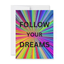 Folge Deinem Traum Flachkarte