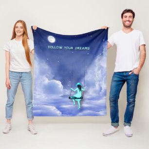 Folge deinem Traum Fleecedecke