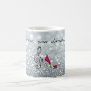 Folge deinen Träumen, Glänzend, Absätze, Violinsch Kaffeetasse