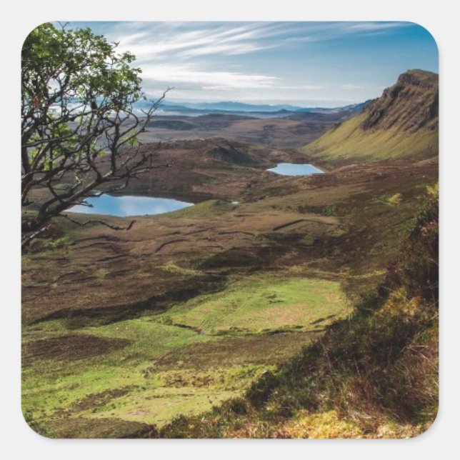 Folge deinen Träumen! Quadratischer Aufkleber (Vorderseite)