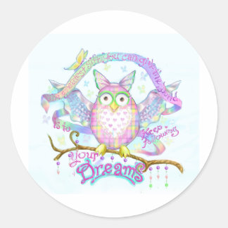 Folge deinen Träumen Runder Aufkleber