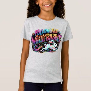 Folge dem weißen Kaninchen T-Shirt-Design T-Shirt