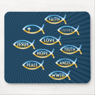 Folge ihm Christliche Gemeinschaft Mousepad