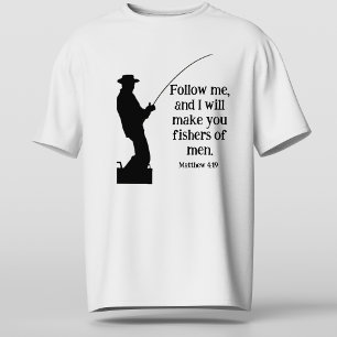 Folge mir Fischer der Menschen Matthäus 4 19 Chris T-Shirt