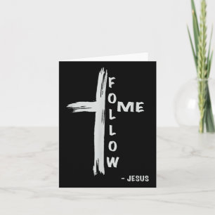 Folge mir Jesus religiös Christlich Karte
