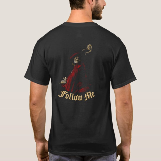 "Folge mir" Schwarzer T - Shirt mit General Death (Rückseite)
