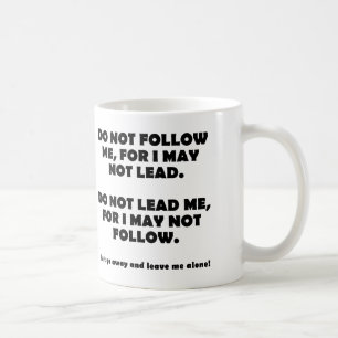 Folge nicht oder leite nicht Lustiger Becher Reise Tasse